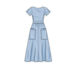 Kjole m/lommer snitmønster Simplicity 9324