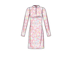 Kjole og bluse m/kinakrave snitmønster Simplicity 9328