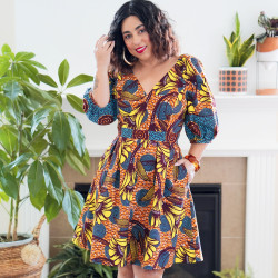 Kjole m/dyb rygudskæring også plusmode  snitmønster Simplicity 9329