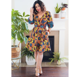 Kjole m/dyb rygudskæring også plusmode  snitmønster Simplicity 9329