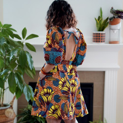 Kjole m/dyb rygudskæring også plusmode  snitmønster Simplicity 9329