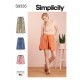 Nederdel og shorts snitmønster Simplicity 9335