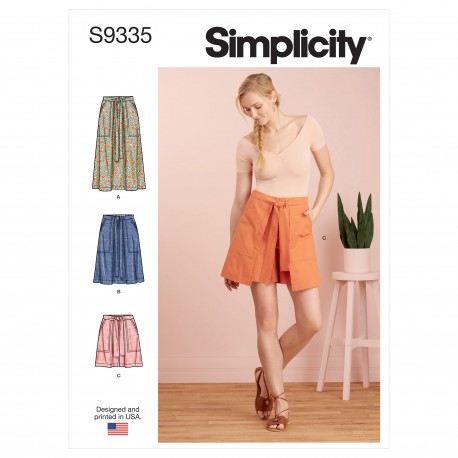 Nederdel og shorts snitmønster Simplicity 9335