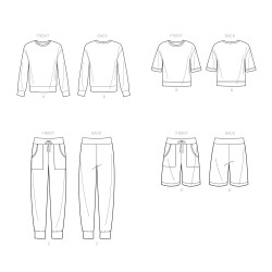 Trøje og joggingbukser  ham/hende snitmønster Simplicity 9337