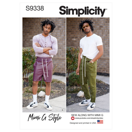 Bukser og shorts Herremodel snitmønster Simplicity 9338