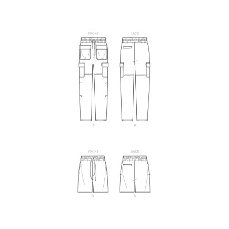 Bukser og shorts Herremodel snitmønster Simplicity 9338