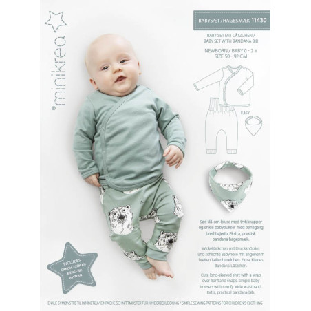 Babysæt/hagesmæk  Minikrea snitmønster 11430