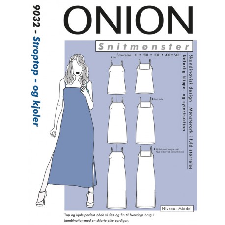 Stroptop - og kjole onion plusmode snitmønster 9032