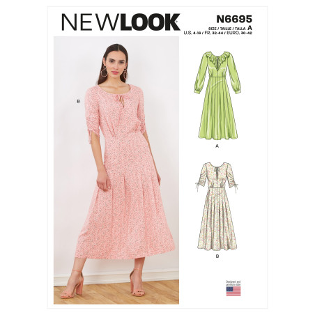 Kjole m/snøre New look snitmønster 6695