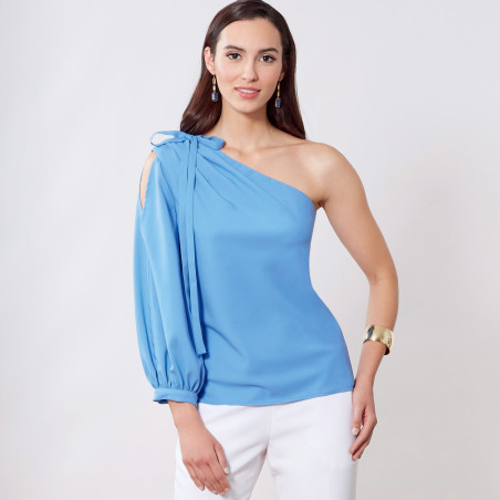 Bluse m/ et ærme New look snitmønster 6701