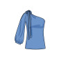 Bluse m/ et ærme New look snitmønster 6701