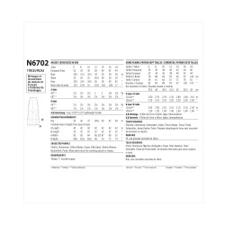 Nederdel New look snitmønster 6702