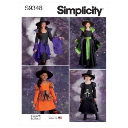 Hekse kostume børn Simplicity snitmønster 9348