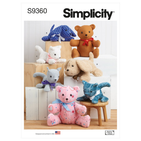Tøjdyr Simplicity snitmønster 9360 OS