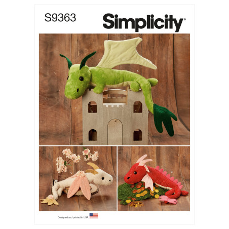 Tøjdyr Drage Simplicity snitmønster 9363 OS