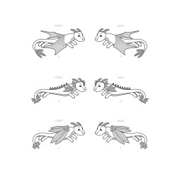 Tøjdyr Drage Simplicity snitmønster 9363 OS