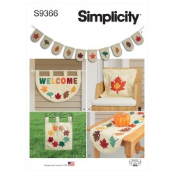 Dekorationer til hjemmet Simplicity snitmønster 9366