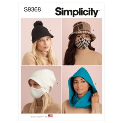 Hue hat og mundbind Simplicity snitmønster 9368 A