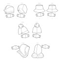 Hue hat og mundbind Simplicity snitmønster 9368 A