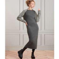 Kropsnær kjole og sjælevarmer Simplicity snitmønster 9372 A