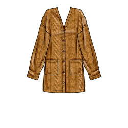 Cardigan  med lommer Simplicity snitmønster 9373 A
