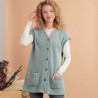 Lang vest Simplicity snitmønster 9374 A