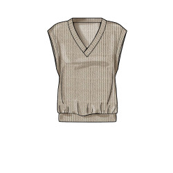 Lang vest Simplicity snitmønster 9374 A