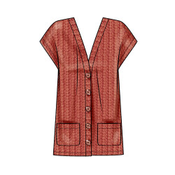 Lang vest Simplicity snitmønster 9374 A