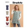 Lang vest Simplicity snitmønster 9374 A