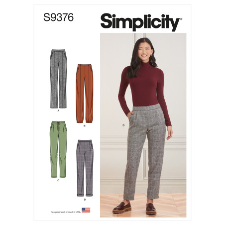Bukser m/opsmøg  også plusmode Simplicity  snitmønster 9376
