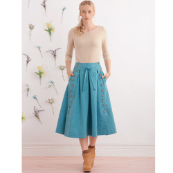 Nederdel m/knapper også plusmode Simplicity snitmønster 9377