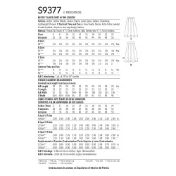 Nederdel m/knapper også plusmode Simplicity snitmønster 9377