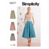 Nederdel m/knapper også plusmode Simplicity snitmønster 9377