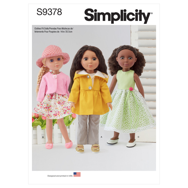 Dukketøj Simplicity snitmønster 9378 OS