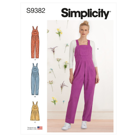 Overall også plusmode Simplicity snitmønster 9382