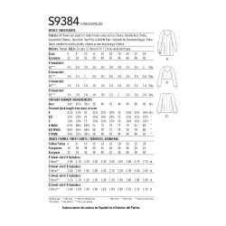 Hættetrøje/bluse også plusmode Simplicity snitmønster 9384