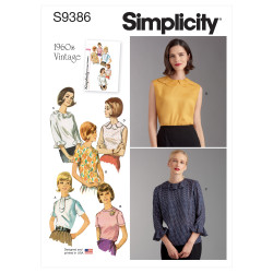 1960ér Vintage bluse Simplicity snitmønster 9386