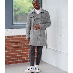 Herre Trench Coat Simplicity snitmønster 9389