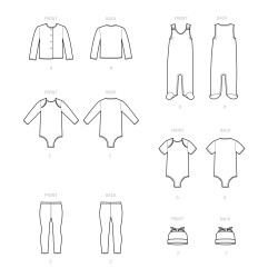 Babytøj  Simplicity snitmønster 9390 A 