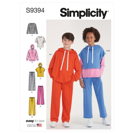 Joggingtøj til børn Simplicity snitmønster 9394 A