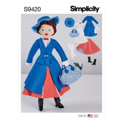 Mary Poppins dukke m/tøj snitmønster