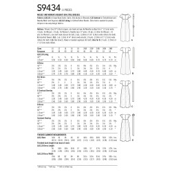 Kjole m/Empirer snit  voksen kostume   simplicity snitmønster 9434