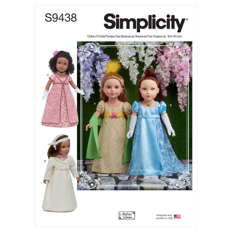 Dukkrtøj Simplicity snitmønster 9438