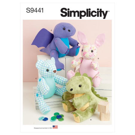 Tøjdyr Simplicity snitmønster 9441 OS