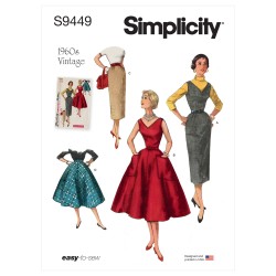 1960´ Vintage kjole Simplicity snitmønster 9449