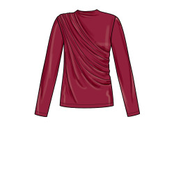 Bluse m/drapering Simplicity snitmønster 9451