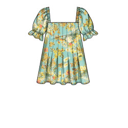 Bluse/tunika også plusmode Simplicity snitmønster 9452