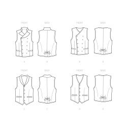 Herre vest Simplicity snitmønster 9457