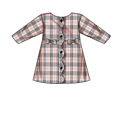 Pige frakke m/aftagelig krave  Simplicity snitmønster 9461 A