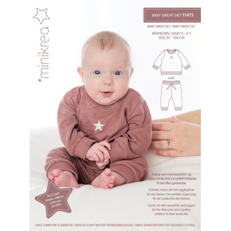 Baby Sweat Sæt minikrea snitmønster 11215